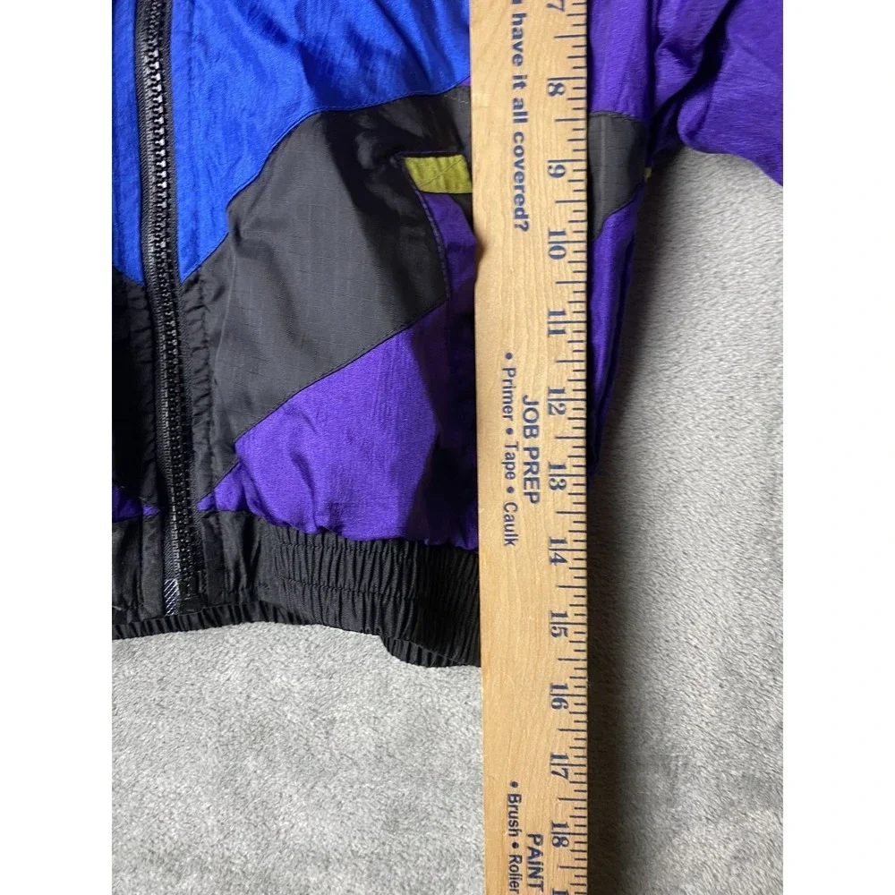 Voltage Kids S Jacket Colorblock Black Purple Blue Retro Style